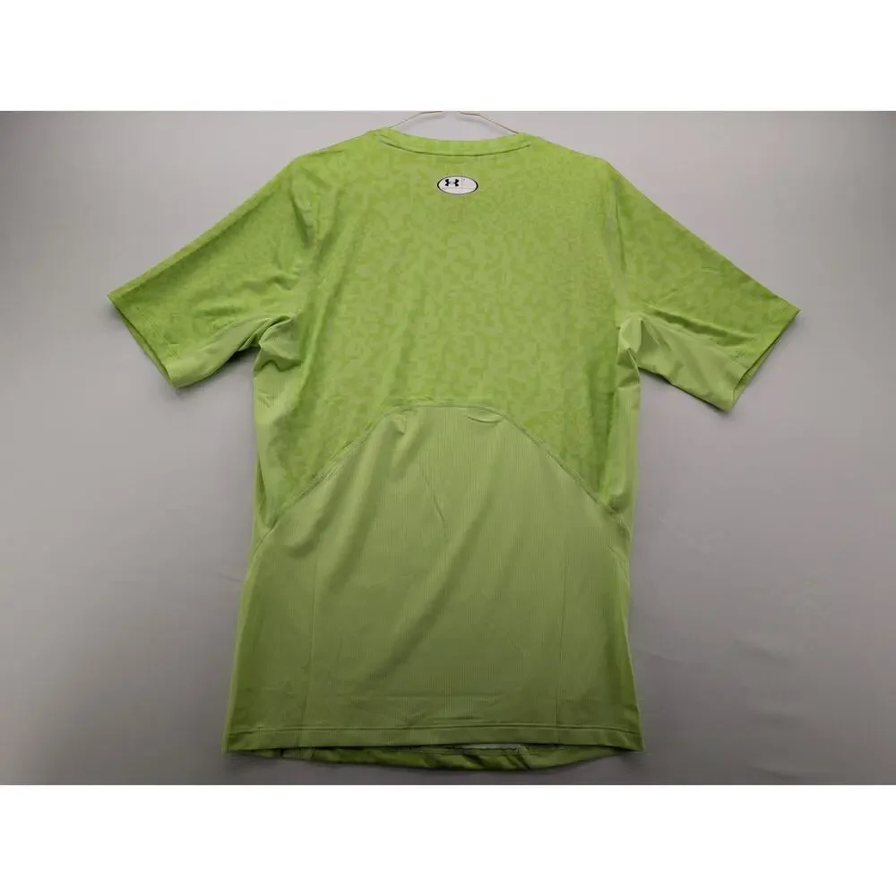 NWT Under Armour HeatGear Printed Men's Short Sleeve in Morph Green size XL